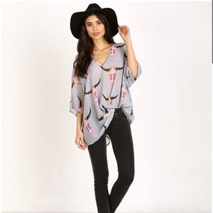 Show Me Your Mumu | Boho Shook‎ Tunic Lite Brite Bull (Size Small)